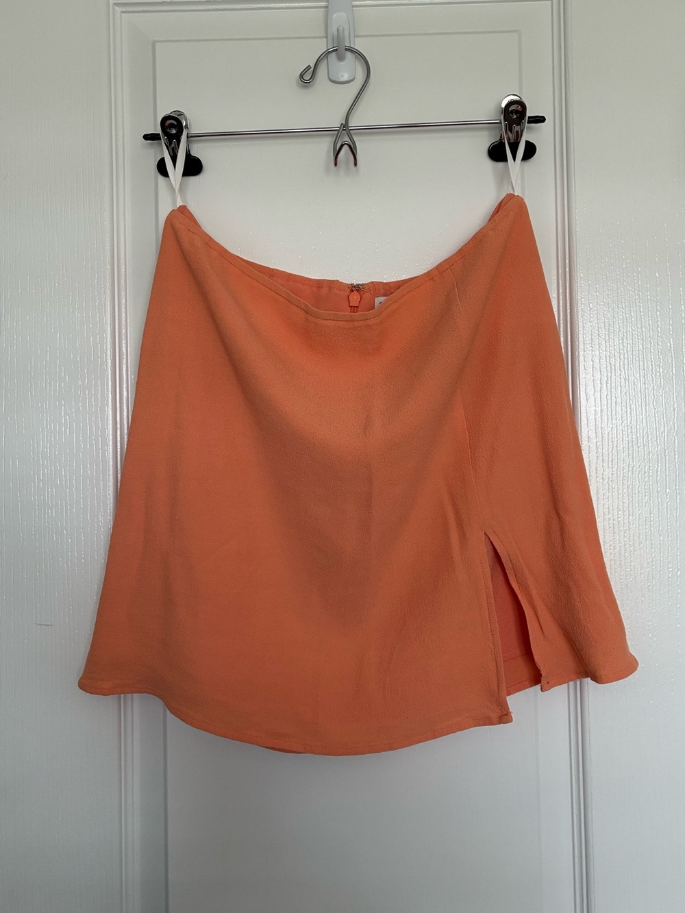 Sunday Best Orange Circle Skirt with Side Slit